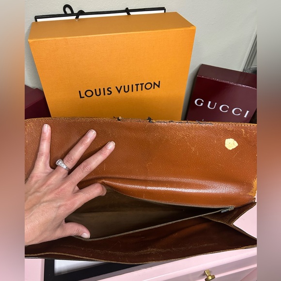 Louis Vuitton Porte-Document Brown Monogram Pouch - Picture 9 of 11